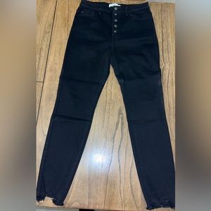 Kancan skinny button fly high rise